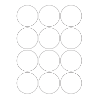 814 - A3 Label Size 90mm dia - 12 labels per sheet