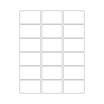 826 - SR-A3 Label Size 90mm x 55mm - 18 labels per sheet