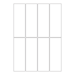 834 - SR-A3 Label Size 200mm x 69mm - 8 labels per sheet