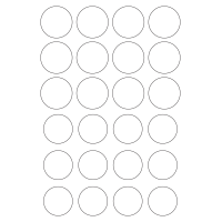 30062 - SR-A3 Label Size Circles - 24 labels per sheet