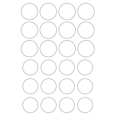 30062 - Label Size Circles - 24 label(s) per sheet 