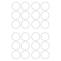 30111 - SR-A3 Label Size 60mm dia - 24 labels per sheet
