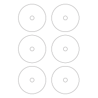 30114 - A3 Label Size 118mm dia - 6 labels per sheet