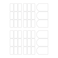 30129 - SR-A3 Label Size Shapes - 42 labels per sheet