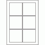 820 - SR-A3 Label Size 130mm x 130mm - 6 labels per sheet