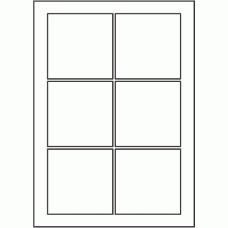 820 - SR-A3 Label Size 130mm x 130mm - 6 labels per sheet 