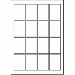822 - SR-A3 Label Size 97mm x 68mm - 16 labels per sheet