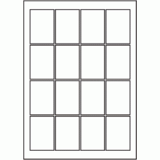 822 - SR-A3 Label Size 97mm x 68mm - 16 labels per sheet 