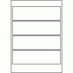 823 - A3 Label Size 280mm x 80mm - 4 labels per sheet