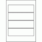 824 - SR-A3 Label Size 280mm x 80mm - 4 labels per sheet