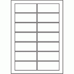 832 - SR-A3 Label Size 135mm x 55mm - 14 labels per sheet