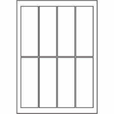 834 - SR-A3 Label Size 200mm x 69mm - 8 labels per sheet 