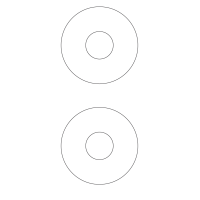 40117 - Label Size 114.5mm dia - 2 label(s) per sheet
