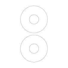 40288 - Label Size 117.5mm x 117.5mm - 2 label(s) per sheet 