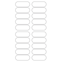 40303 - Label Size 69mm x 25mm - 20 label(s) per sheet