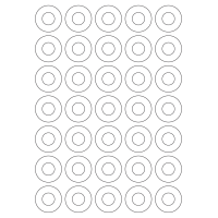 40316 - Label Size 36mm dia - 35 label(s) per sheet