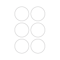 40322 - Label Size 70mm dia - 6 label(s) per sheet