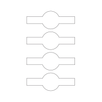 40354 - Label Size 141mm x 52mm - 4 label(s) per sheet