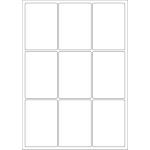 40438 - Label Size 64mm x 93mm - 9 label(s) per sheet