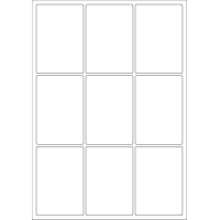 40438 - Label Size 64mm x 93mm - 9 label(s) per sheet