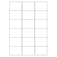 40442 - Label Size 63.5mm x 46.5mm - 18 label(s) per sheet