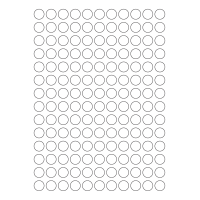 40465 - Label Size 15mm dia - 154 label(s) per sheet