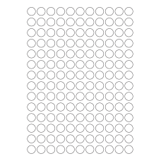 40465 - Label Size 15mm dia - 154 label(s) per sheet 