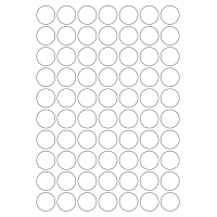 40467 - Label Size 25.4mm dia - 70 label(s) per sheet