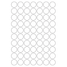 40467 - Label Size 25.4mm dia - 70 label(s) per sheet 