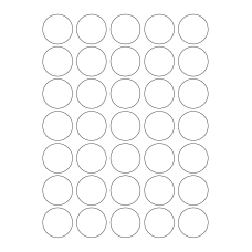 40468 - Label Size 35mm dia - 35 label(s) per sheet 