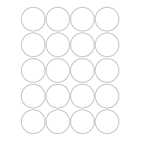 40469 - Label Size 50mm dia - 20 label(s) per sheet