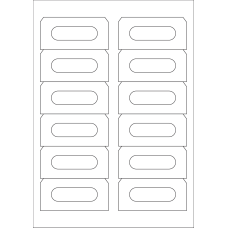 40495 - Label Size 89mm x 42mm - 12 label(s) per sheet 