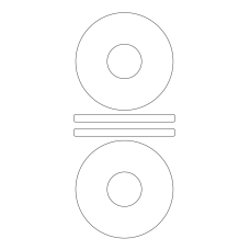 40496 - Label Size 116mm dia - 4 label(s) per sheet 