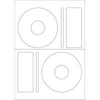 40504 - Label Size 118.5mm dia - 2 label(s) per sheet