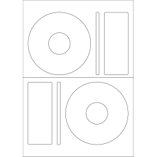 40504 - Label Size 118.5mm dia - 2 label(s) per sheet 
