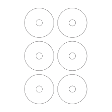 40505 - Label Size 78mm dia - 6 label(s) per sheet 