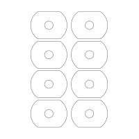 40506 - Label Size 78mm x 59mm - 8 label(s) per sheet