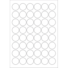 40508 - Label Size 30mm dia - 48 label(s) per sheet 