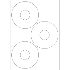40518 - Label Size 115mm dia - 3 label(s) per sheet 
