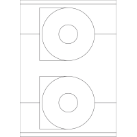 40530 - Label Size 114.5mm dia - 2 label(s) per sheet