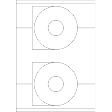 40530 - Label Size 114.5mm dia - 2 label(s) per sheet 