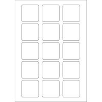 40544 - Label Size 50mm x 50mm - 15 label(s) per sheet