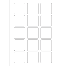 40544 - Label Size 50mm x 50mm - 15 label(s) per sheet