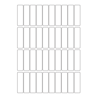 40552 - Label Size 18mm x 63mm - 40 label(s) per sheet