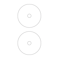 40560 - Label Size 117.5mm dia - 2 label(s) per sheet