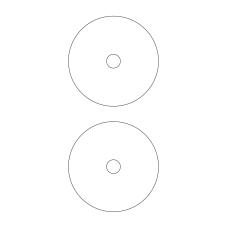 40560 - Label Size 117.5mm dia - 2 label(s) per sheet 