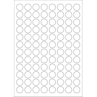 40563 - Label Size 20mm dia - 96 label(s) per sheet