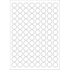 40563 - Label Size 20mm dia - 96 label(s) per sheet 