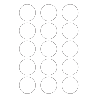 40564 - Label Size 50mm dia - 15 label(s) per sheet