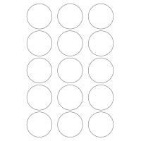 40572 - Label Size 53mm dia - 15 label(s) per sheet